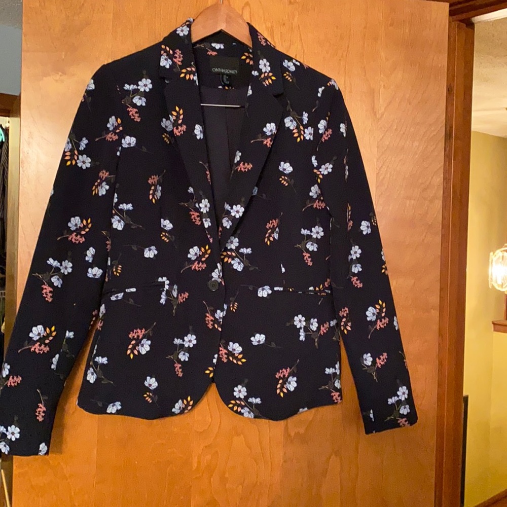 Cynthia Rowley floral blazer size L
